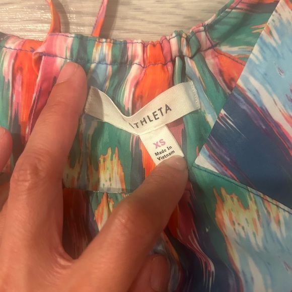 Arhleta Halter Tie Neck Colorful Geometric Print Size XS - Picture 2 of 2